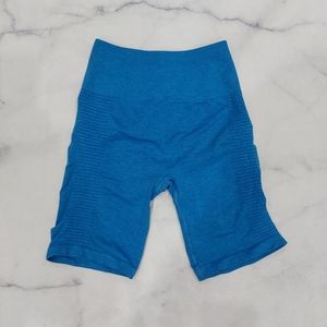 Alphalete Blue Seamless Biker Shorts Medium
